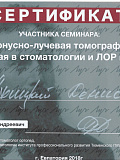 Сертификат — Ажицкий Денис Геннадьевич